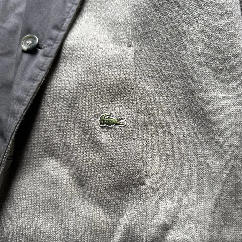 Vintage Lacoste‎ Izod Reversible Knit Cardigan Nylon Windbreaker Jacket L